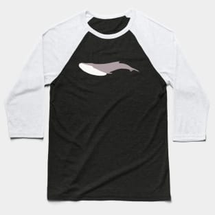 Minimalist Color Block Whale Baseball T-Shirt